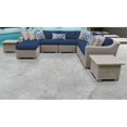 thumbnail image 2 of Coast 9 Piece Outdoor Wicker Patio Furniture Set in Navy, 2 of 2