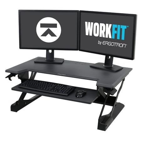 Ergotron WorkFit-TL, Sit-Stand Desk Converter | Black, 37.5" wide | For Tabletops