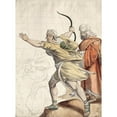 thumbnail image 2 of Friedrich von Olivier 11x14 Black Ornate Wood Framed Double Matted Museum Art Print Titled: Fleeing Archers (1818), 2 of 5