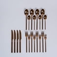thumbnail image 4 of Ozarke Malta Cutlery Set, Stainless Steel Shiny Rose Gold (Set of 20), 4 of 5
