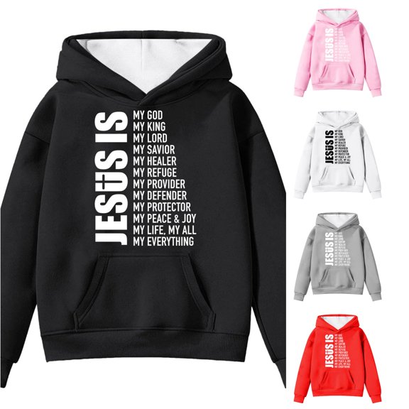 RMGVDSD Girls Letter Graphic Hoodies Fall Winter Pullover Hooded Sweatshirt with Pocket Long Sleeve Casual Tops Trendy Sweatshirts Kids Sweatshirt 12-13 Years