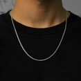 thumbnail image 4 of LoveBling 10k White Gold 2.5mm Solid Miami Cuban Link Chain Necklace with Lobster Lock (16"), 4 of 5