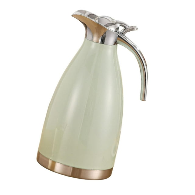 Siruishop Carafe à Café Isolée en Acier Inoxydable 2,0 L pour Hôtel Restaurant Polyvalente Vert Pâle