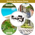 thumbnail image 4 of Patiojoy 4PCS Conversation Wicker Set Patio Rattan Table&Cushioned Chair, 4 of 5
