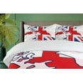 thumbnail image 4 of Ambesonne Union Jack Duvet Cover Sets, Country Map Flag, 2-King, Violet Blue Red White, 4 of 7