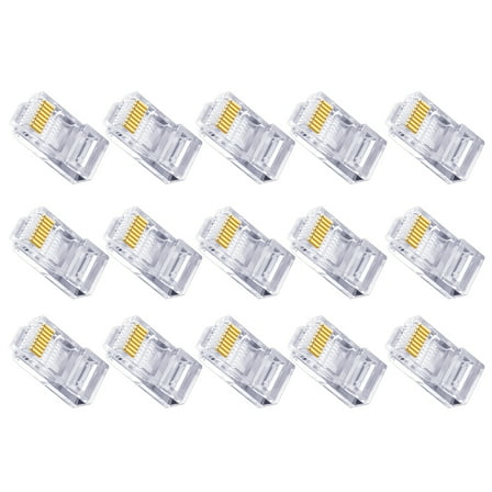100 PCS Through Hole Network Crystal Eternet Ethernet Rj 45 Cable Plug Cat