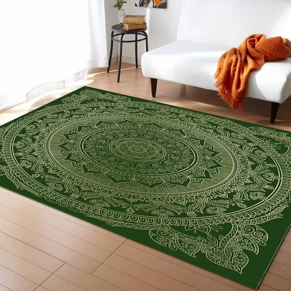 Mandala Retro Pattern Boho Flower Carpet Area Rug Children's Room Living Room Bedroom Large Rug Home Play ration Floor Mat