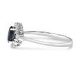 thumbnail image 4 of 10k White Gold Oval Sapphire And Diamond Ring, 4 of 6