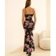 thumbnail image 3 of Vestido largo GLNEGE con estampado floral y cuello en V sin mangas para mujer, 3 of 5