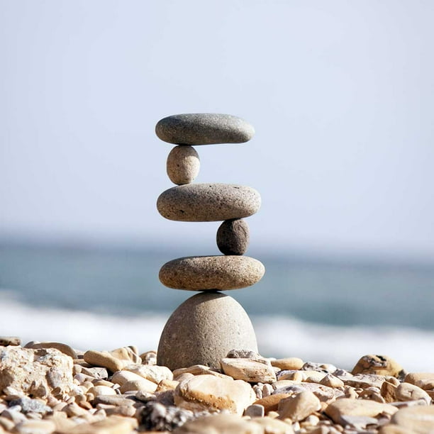 Small Side 2 Side Rock Cairn Sculpture Garden Decoration Zen Garden Pile Stone Walmart Com Walmart Com