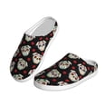 thumbnail image 2 of Lsque colorful Skull dog flower Pattern Womens Comfort Cotton on Scuff With Memory Foam and Anti-skid Sole Slipper-44/45, 2 of 7