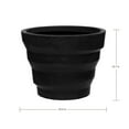 thumbnail image 2 of Ecobo 19.7 inches Eco-Friendly Round Pot Planter, Dune Indoor/Outdoor use, Durable, Versatile & Lightweight, Designed by Brazilian Artisans, Contemporary All-Weather Design – Black, 2 of 4