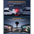 thumbnail image 4 of Dash Camera for Cars, 4K Full HD Dual Dash Cam Front and Rear with Wi-Fi, Included 32GB Card, 3.16â IPS Screen, Night Vision, 170Â°Wide Angle, WDR, 24H Parking Mode, 4 of 8