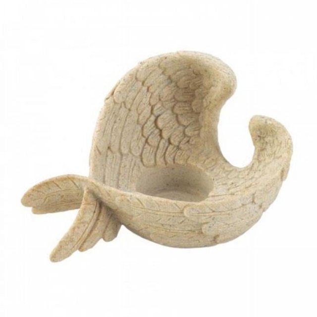 Wings Of Devotion 10019079 Angel Tealight Holder, Blue
