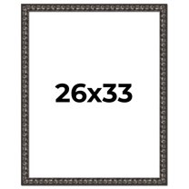 26x33 Frame Black-Brown Medieval Solid Wood Picture Frame | 1.5 Inch Moulding Width | Gotham
