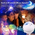 thumbnail image 5 of Boriyuan LED Galaxy Projector Lamp Starry Sky Night Light, Ocean Moon Star Speaker Remote, 5 of 10