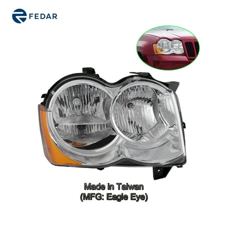 Replacement Headlight Lamp Fit Jeep Grand Cherokee 2008 2009 2010 Passengr Right