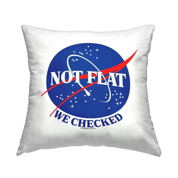 Stupell Industries Not Flat We Checked Decorative Printed Throw Pillow, 18 x 18