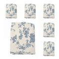 thumbnail image 3 of Blue Floral Table Cloth Retro Cotton Linen Blue Flower Rose Tablecloths Table Nappe, 59.06*39.37 INCH, 3 of 3