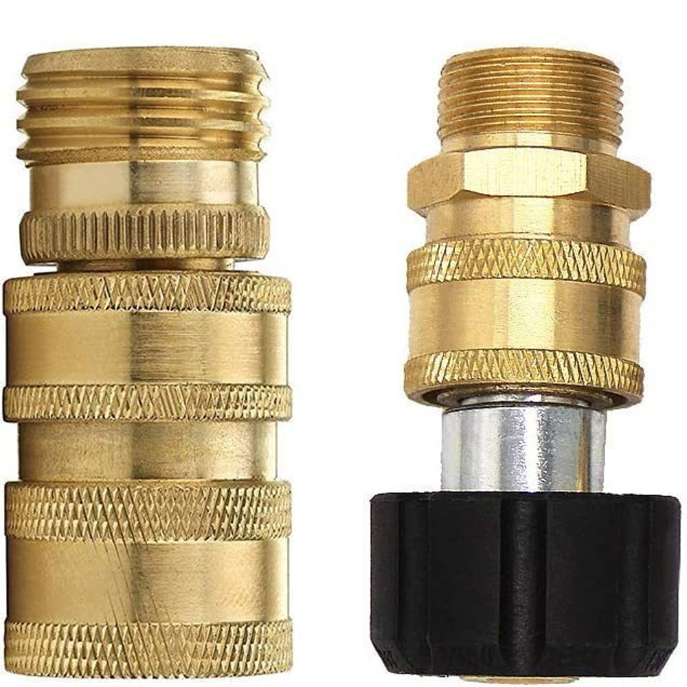 High pressure cleaning machine brass conversion connector M22-14 adapter 3/8 quick connect thread water gun interface