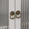 thumbnail image 6 of 24.8" Wall Cabinet with Glass Door, Vintage Double Door with Three Tiers of Storage with Towel Rack, for Bathroom, Kitchen, Dining Room, White Washed, 6 of 8
