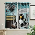 thumbnail image 4 of Rock Music Speaker Guitar Curtains For Living Room Kitchen Curtain Bedroom Decorative Window Treatments Home Drapes, 4 of 7