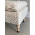 thumbnail image 4 of SEAT4U Boucle White Fabric Upholstered Pillowtop 48" Rovigo Ottoman Bench, 4 of 5