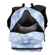 Eastsport Unisex 17 Backpack & Lunch Box 2-Piece Set, Pale Blue Galaxy