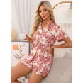 thumbnail image 2 of DARING DIVA Women's Hawaiian Shirt with Shorts Pajamas Set XS Light Pink, 2 of 6