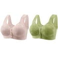 thumbnail image 2 of Itsame 2PC Bras for Women's Full Support Everyday Casual Bra Set Standard Straps Wireless Comfort Bralette Beige Size 5XL, 2 of 4
