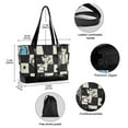 thumbnail image 2 of FORMRS Laptop Tote Bag for Women with 15.6" Computer Compartments Handbag, Blue and White Cat, 2 of 7
