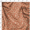 thumbnail image 3 of Soimoi Cotton Satin Spandex Orange Fabric By the Yard - 54 Inch Wide -Florals Print Fabric - Elegant and Timeless Patterns for Fashion and Home Decor Printed Fabric, 3 of 6