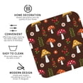 thumbnail image 4 of Kll Square Drink Coasters Set Of 4,Pu Leather Absorbent Coasters Set Decorative Coffee Cup Coasters Housewarming Gift For Home Decor-Woodland Mushroom With Flowers And Berries, 4 of 9