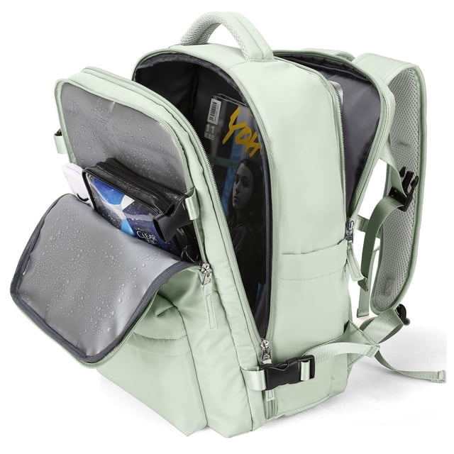 Mochila de viaje WONHOX Carry on para mujer y hombre, color verde menta