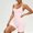 Pink, variant on Women's Fashion Modern Spandex Sleeveless Romper, Skinny Leg Silhouette, Spandex Fabric, Skinny Leg Shorts Romper for Workout, Athletic, Spring & Summer