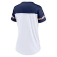 thumbnail image 3 of Women's Fanatics White Denver Broncos Dueling Slant V-Neck Lace-Up T-Shirt, 3 of 3
