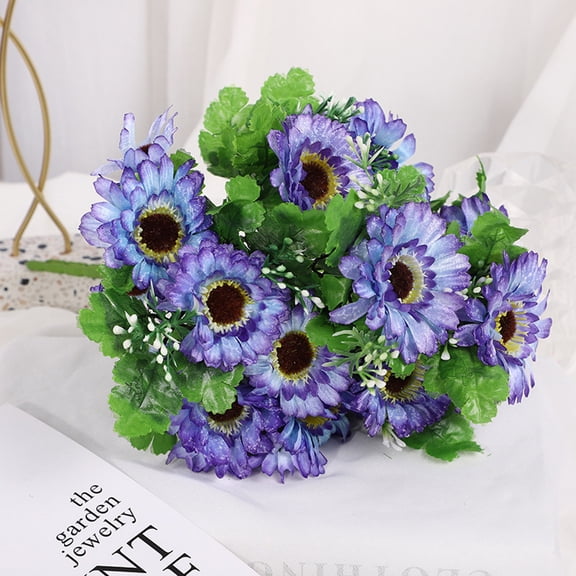 Artificial Gerbera Daisy Bouquet Fake Silk Flowers for Wedding Centerpieces,Home Decor,Party,and Outdoor Decoration - Realistic Faux Floral Arrangement for All-Season Decor,Floral Decoration