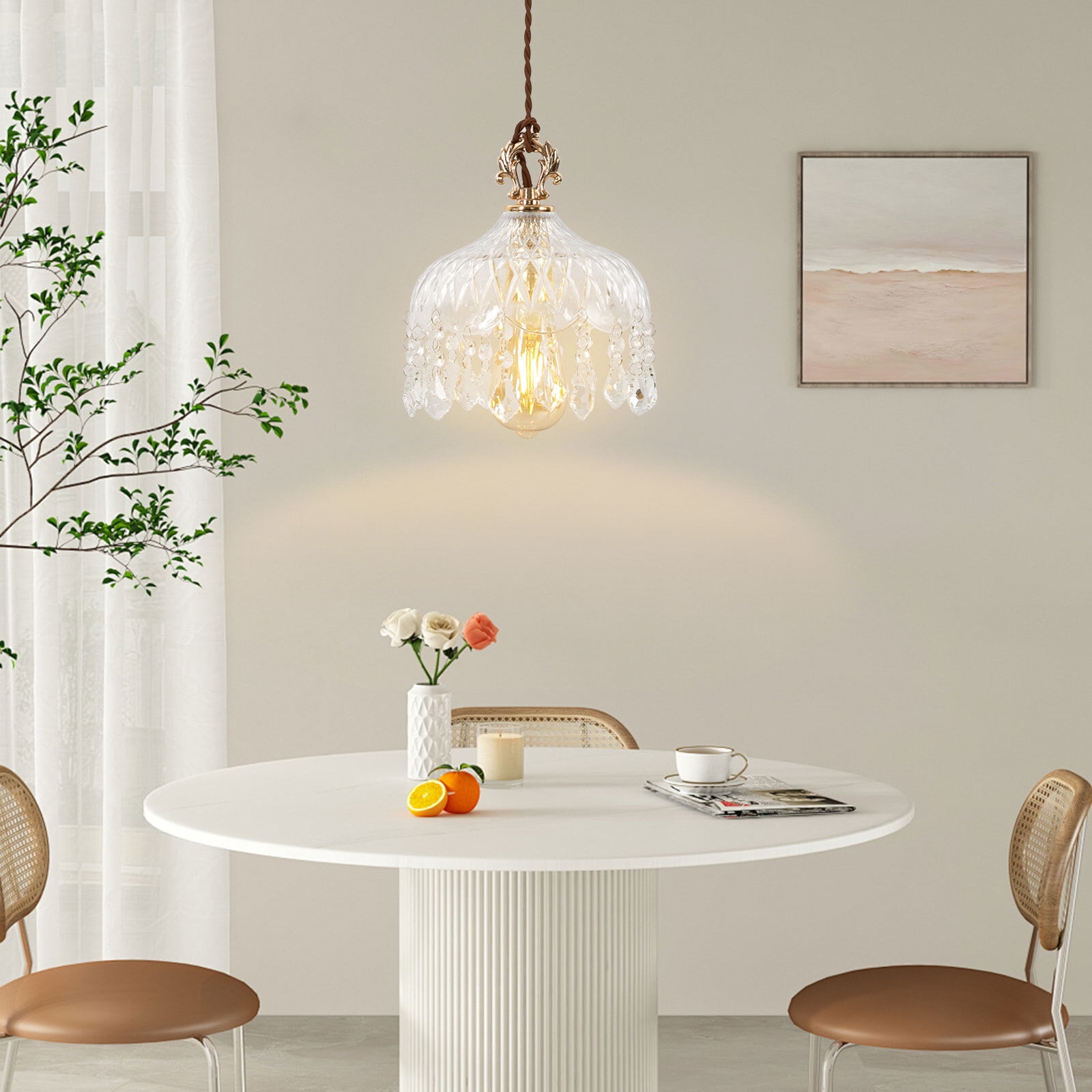Gold Pendant Light Hanging Ceiling Light Fixture Kitchen Island Lamp Chandelier