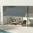 thumbnail image 4 of Barara King Patio Awning Sunshade Shelter,Patio Retractable Sun Shade,11.5' x 4' Manual Retractable Awning, Non-Screw Patio Awning, UV Resistant, Dark Gray, 4 of 11
