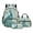 Green-Peacock Flower, variant on Kuiaobaty Cat Astronauts Print Backpack and Lunch Bag Set for Teens Planet Print Backpack Pencil Case with Zipper Roomy Sturdy Bookbag Lunch Box with Adjustable Strap for School Picnic
