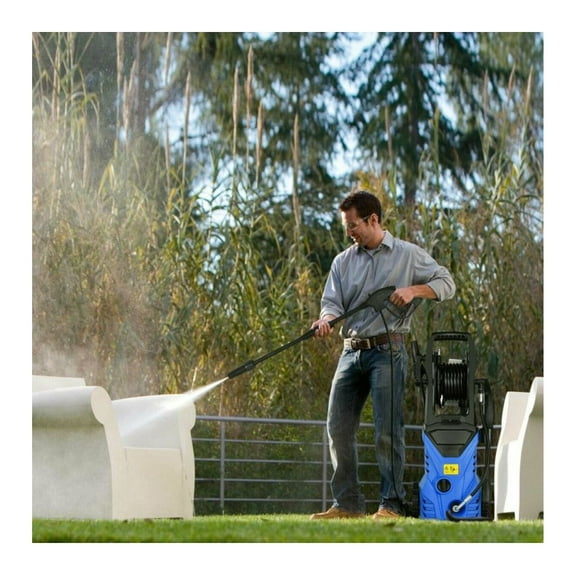 Electric Pressure Washer 2030 PSI 1800W, Portable High Power Washer with Hose Reel, Adjustable Spray Wand for Car, Patio, Deck Cleaning