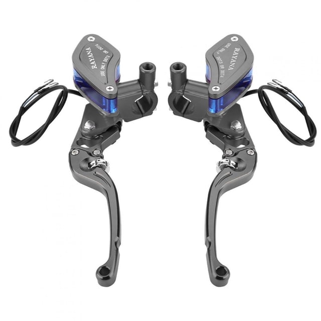 Acouto Manetas de embrague de freno de motocicleta de 22 mm, universal para ajuste de rodillo de motocicleta, palancas de embrague CNC para manillar de motocicleta, bomba de freno hidráulica, 1 p Ecomeon no