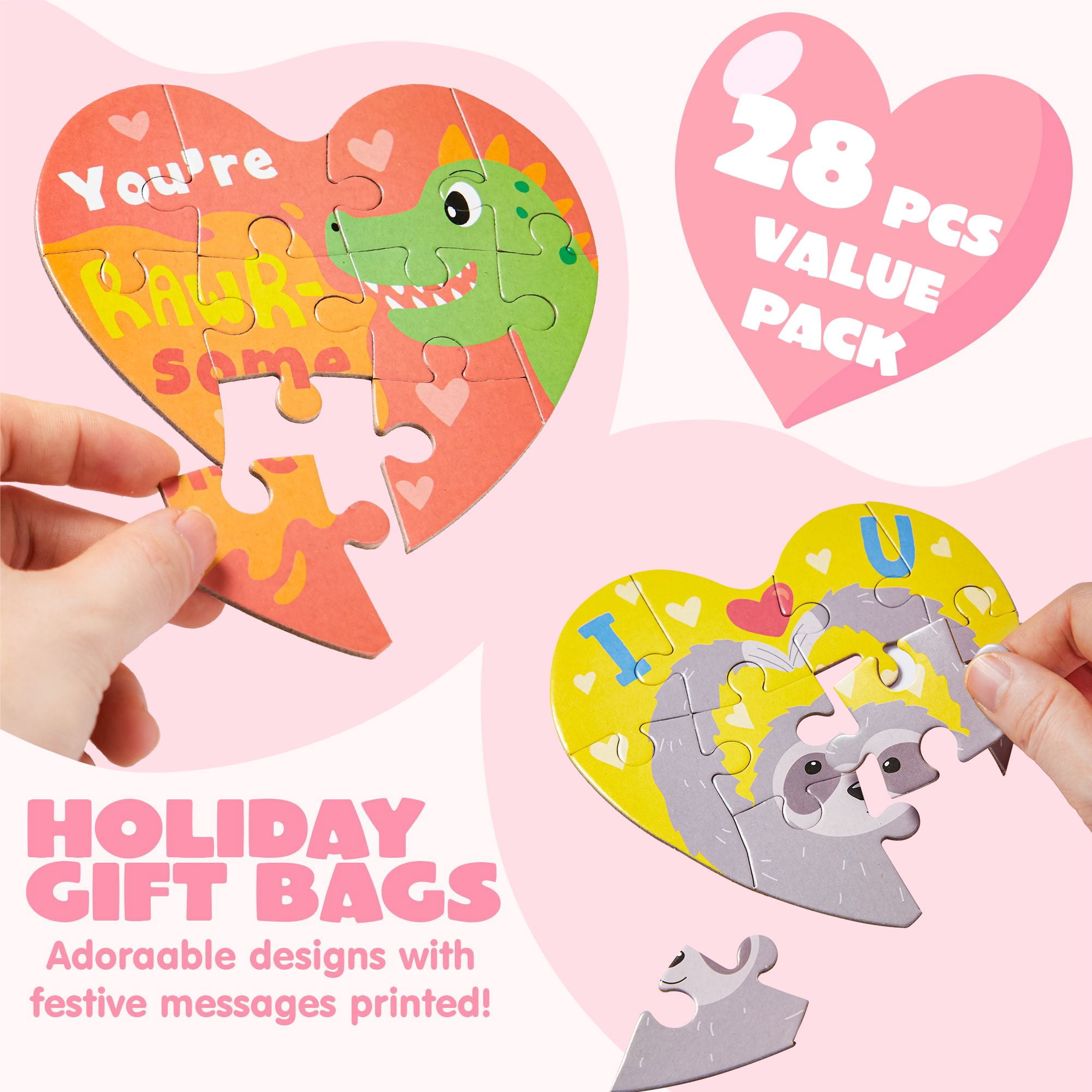 Buy 28Pcs Valentines Day Gifts For Kids, Jigsaw Puzzle Set With...