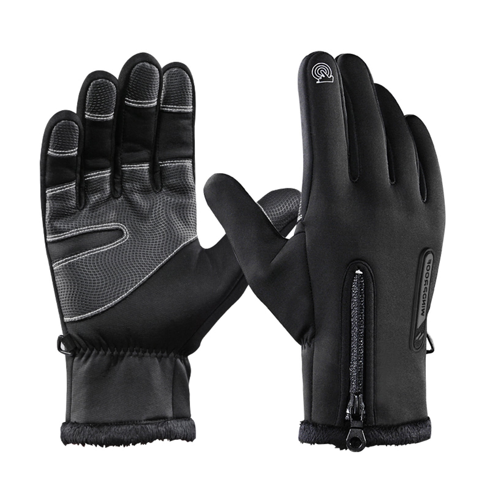 40℃ Waterproof Snow Ski Snowboarding Gloves Warm Thinsulate Thermal Men Black L 