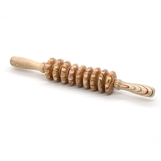 Masajeador de madera, rodillo de mano, masajeador con punto de disparo para Fascia, celulitis, músculos y Abdomen, masajeador de terapia corporal