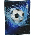 thumbnail image 4 of Soccer Blanket Sports Fleece Throw Blanket Super Soft Warm Cozy Fuzzy Plush Blanket Gifts for Girls Boys Kids Bed Decor 60"X80", 4 of 6