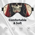 thumbnail image 3 of Goofa Gothic Skull With Roses Printed Sleep Eye Mask for Men Women, Zero Eye Pressure Sleeping Mask, Light Blocking Night Blindfold, Soft Eye Shade Cover, 3 of 7