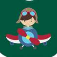 thumbnail image 4 of Inktastic Pilot Boy, Airplane, Plane, Flying, Brown Hair Boys Baby Bib, 4 of 4