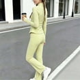 thumbnail image 6 of BXJX Girls Yoga Outfit Sets Size 10-12, Long Sleeve Zip up 2 Piece Sports Jacket and Flare Pants Sets, 6 of 8
