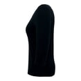 thumbnail image 3 of Playera Simply Basic Para mujer, Manga al Codo, Cuello V Lisa    Negro Talla EG, 3 of 4